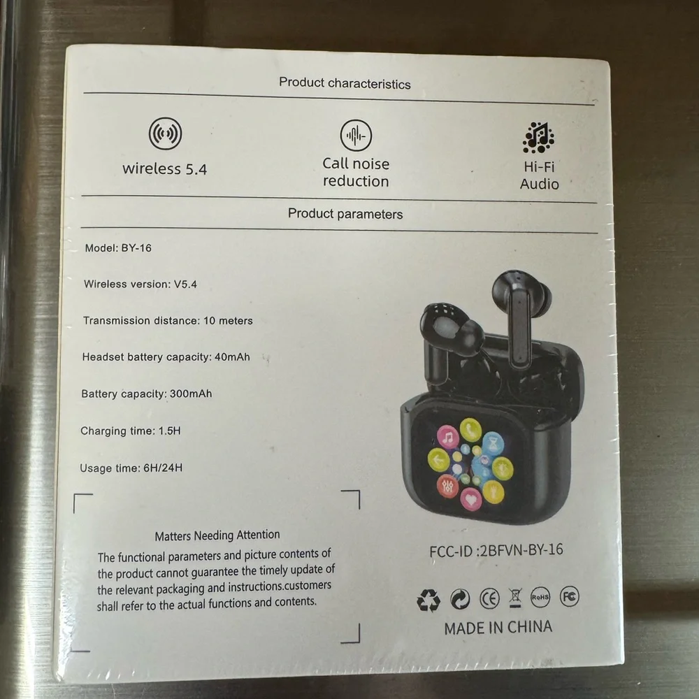 Black Wireless ANC/ENC Headphones with Digital Display